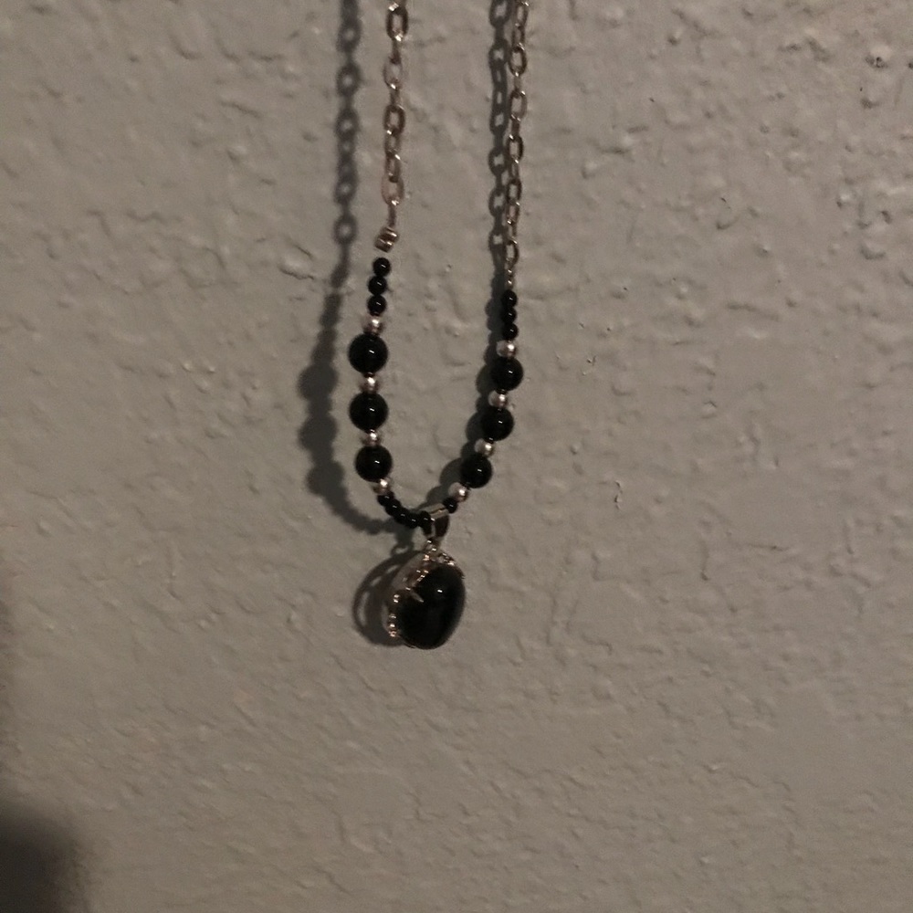 Black/silver necklace
